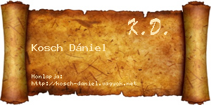 Kosch Dániel névjegykártya